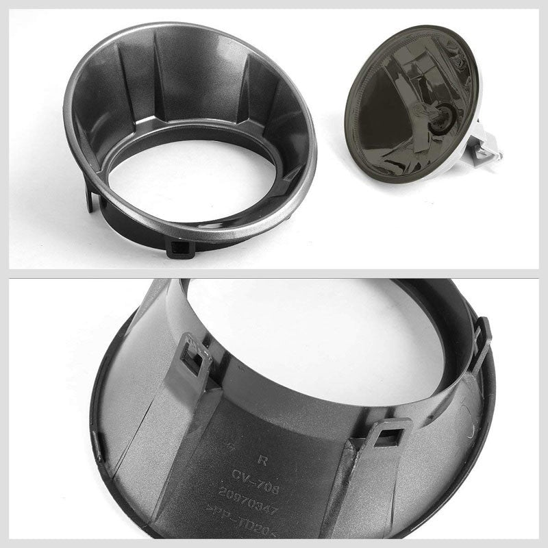Front Bumper Drive Fog Light Lamp+Silver Bezel+Bulb Smoke Lens For 10-13 Camaro-Exterior-BuildFastCar