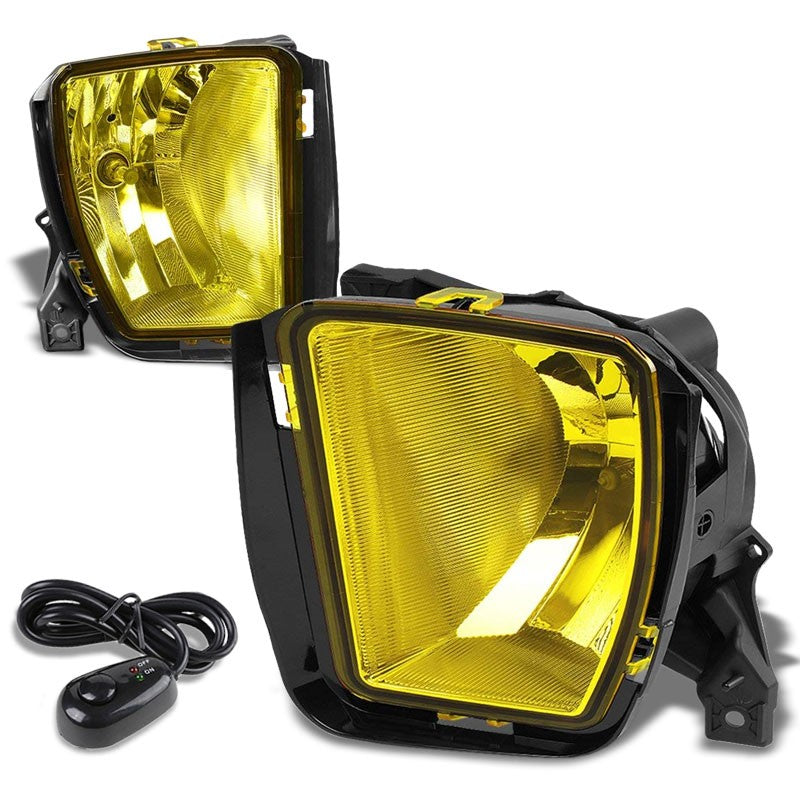 Front Bumper OE Replace Fog Light Lamp Kit+Bulbs Amber Lens For 13-18 Ram 1500-Exterior-BuildFastCar