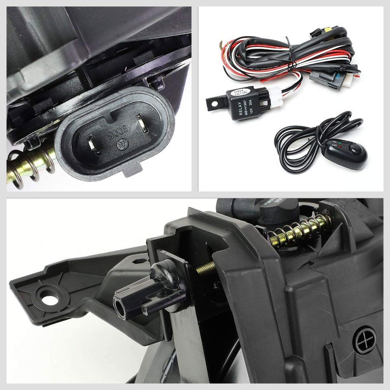 Front Bumper OE Replace Fog Light Lamp Kit+Bulbs Amber Lens For 13-18 Ram 1500-Exterior-BuildFastCar