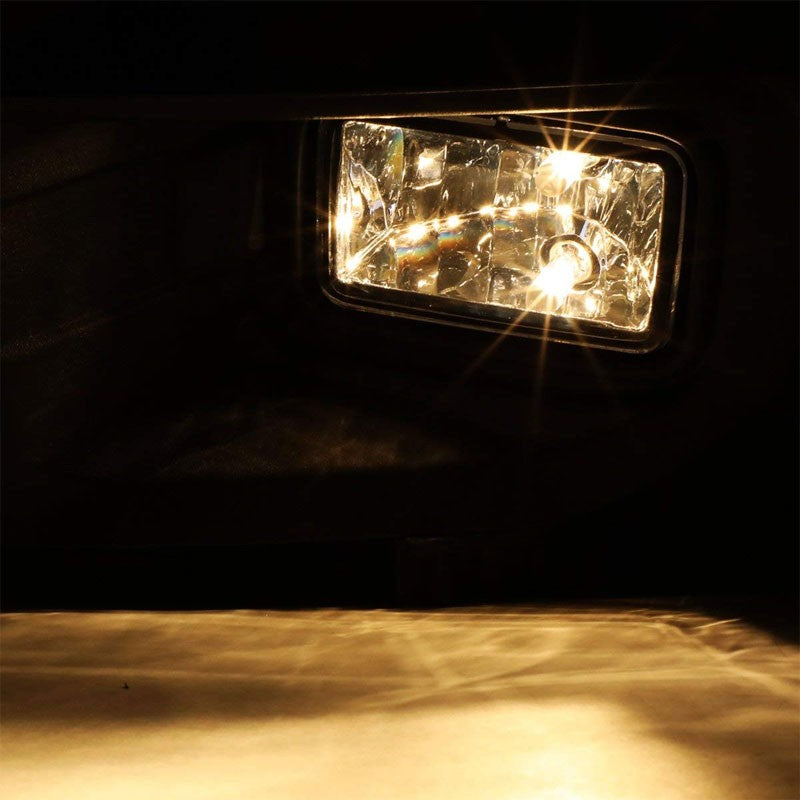 Front Bumper Replace Fog Light Lamp Black Bezel+Bulbs Amber Lens For 15-17 F-150-Exterior-BuildFastCar