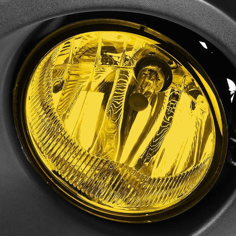 Front Bumper Driving Fog Light Lamp Kit Bezel+Bulbs Amber Lens For 09-14 F-150-Exterior-BuildFastCar