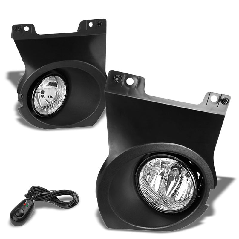 Front Bumper Driving Fog Light Lamp Kit Bezel+Bulbs Clear Lens For 09-14 F-150-Exterior-BuildFastCar