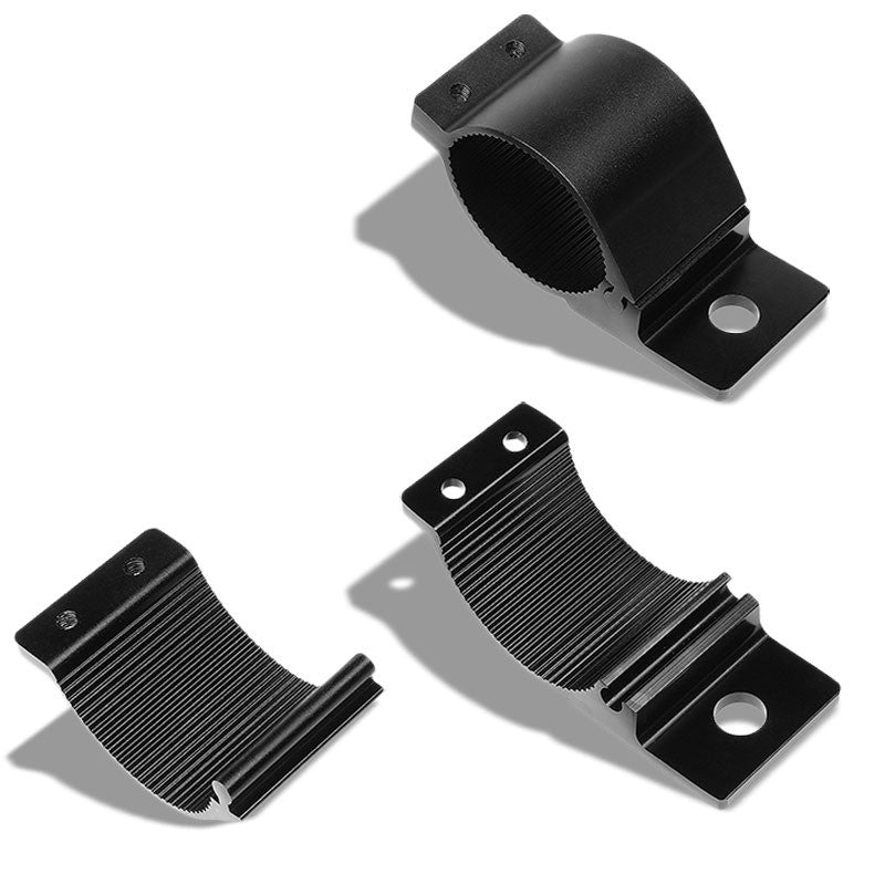 2PC BLK Fog Light/Tube/Bar T1 Mount Clamp Bracket 2"OD Bull Bar/Roof Rack/Guard-Exterior-BuildFastCar