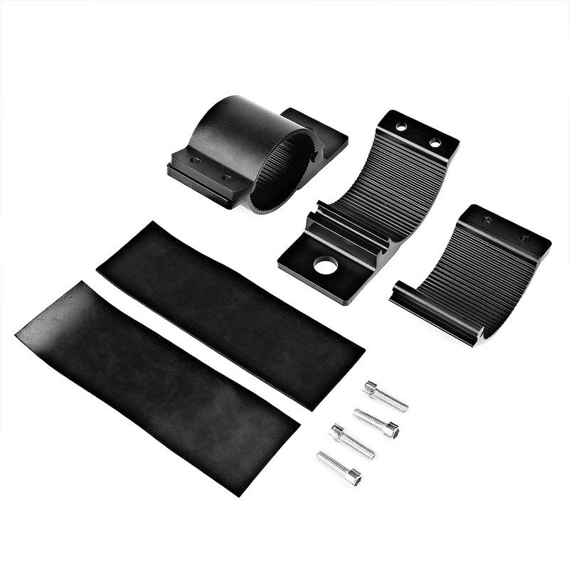 2PC BLK Fog Light/Tube/Bar T1 Mount Clamp Bracket 2"OD Bull Bar/Roof Rack/Guard-Exterior-BuildFastCar