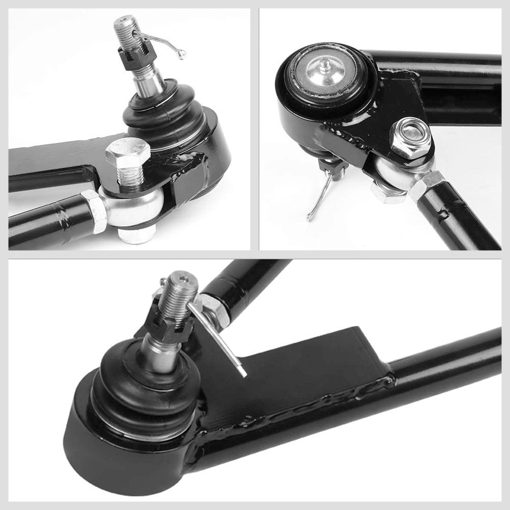 Front Lower Adjustable Black Adjustable Camber Control Arm For 79-93 Mustang-Wheel Alignment-BuildFastCar