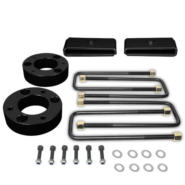 3&quot; F/1&quot; R Black High Mount Leveling Kit Spacer/Block For 07-17 Silverado 1500-Suspension-BuildFastCar