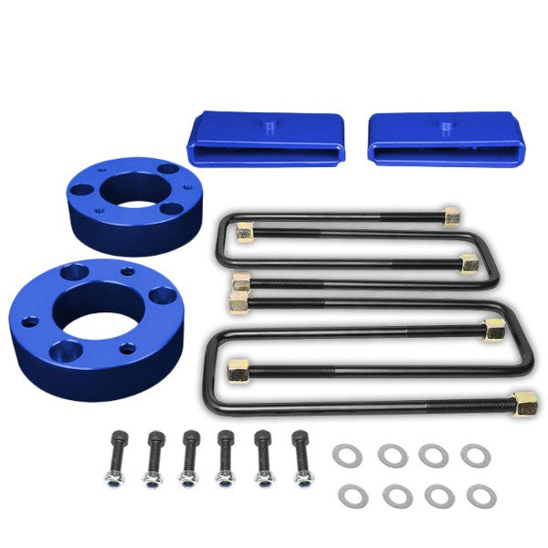 3&quot; F/1&quot; R Blue High Mount Leveling Kit Spacer/Block For 07-17 Silverado 1500-Suspension-BuildFastCar