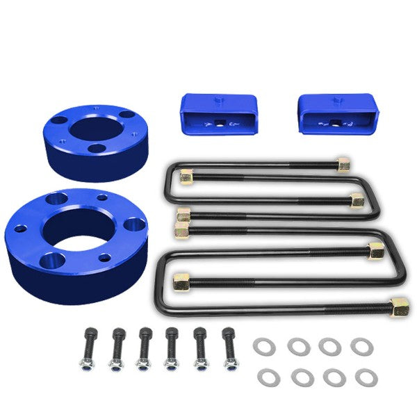 3&quot; F/2&quot; R Blue High Mount Leveling Kit Spacer/Block For 07-17 Silverado 1500-Suspension-BuildFastCar