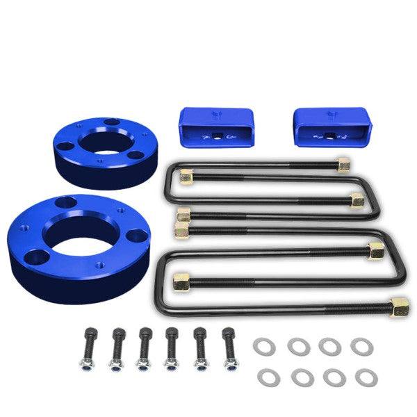 2.5&quot; F/2&quot; R Blue High Mount Leveling Kit Spacer/Block For 07-17 Silverado 1500-Suspension-BuildFastCar