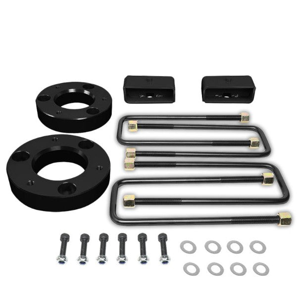 2&quot; F/2&quot; R Black High Mount Leveling Kit Spacer/Block For 07-17 Silverado 1500-Suspension-BuildFastCar