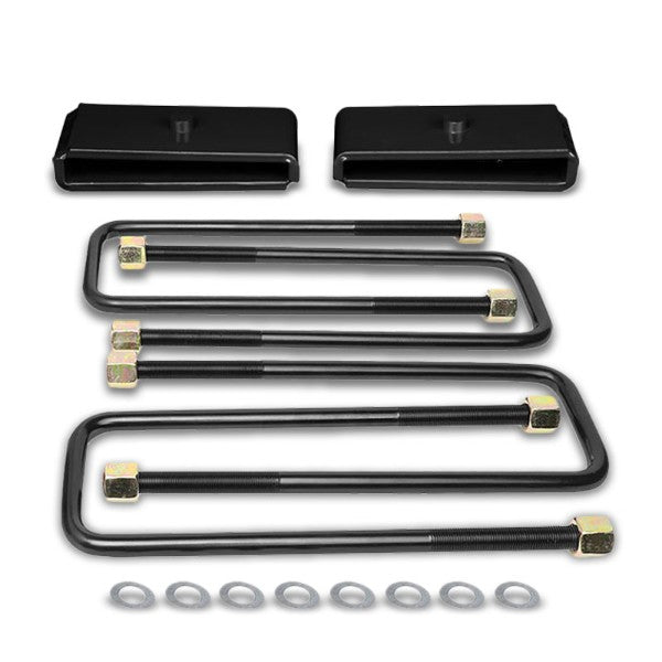 1" Rear Black Leaf Spring Mount Leveling Lift Kit Block For 99-17 Silverado 1500-Suspension-BuildFastCar