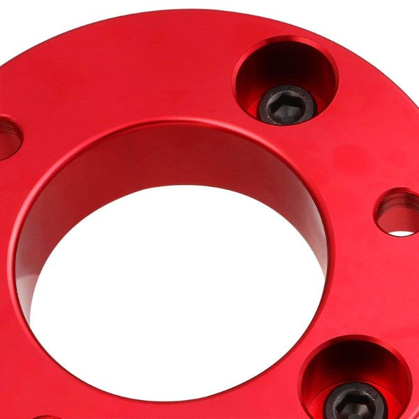 2" Front Red Strut Top Mount Leveling Lift Kit Spacer For 06-10 Dodge Ram 1500-Suspension-BuildFastCar