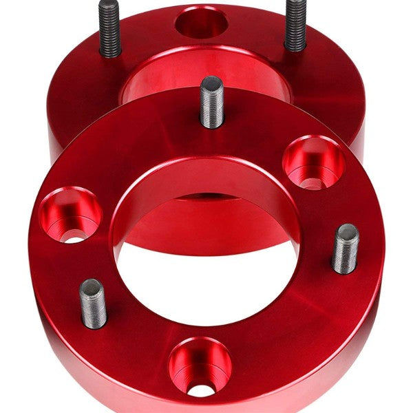 2.5" Front Red Strut Top Mount Leveling Lift Kit Spacer For 06-10 Dodge Ram 1500-Suspension-BuildFastCar