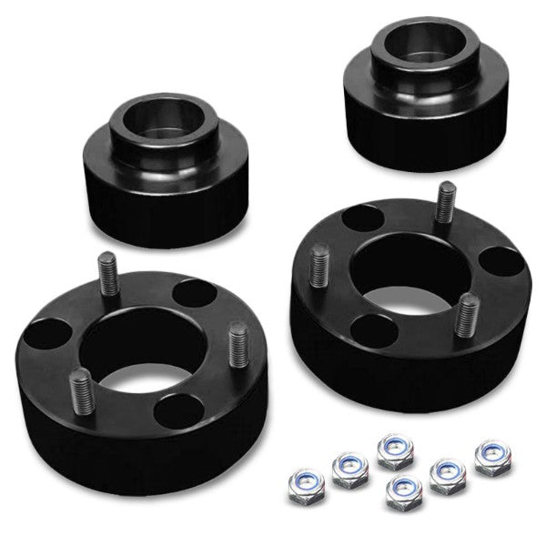 3&quot;F/1.5&quot;R Black Strut Top/Spring Leveling Lift Kit Spacer For 09-10 Ram 1500-Suspension-BuildFastCar