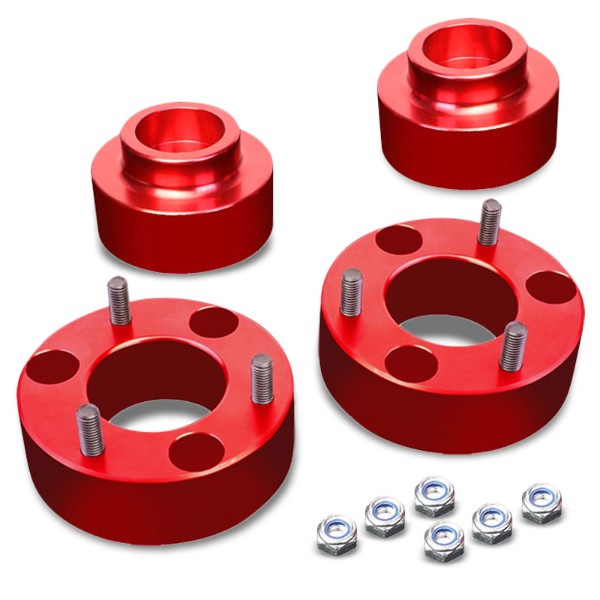 3"F/1.5"R Red Strut Top/Spring Leveling Lift Kit Spacer For 09-10 Dodge Ram 1500-Suspension-BuildFastCar
