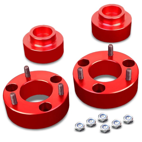 2.5&quot;F/1.5&quot;R Red Strut Top/Spring Leveling Lift Kit Spacer For 09-10 Ram 1500-Suspension-BuildFastCar