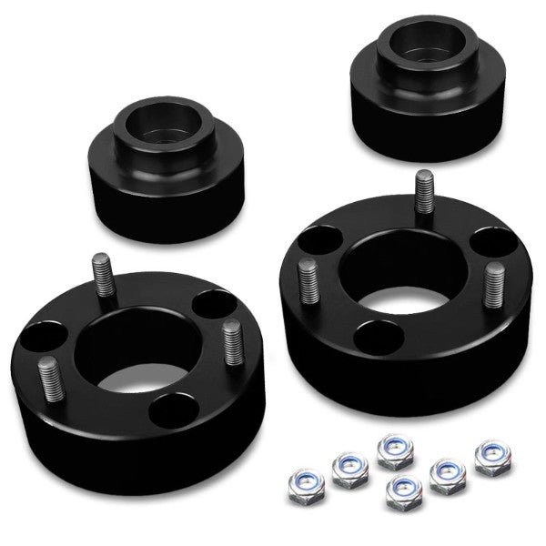 2.5&quot;F/2&quot;R Black Strut Top/Spring Leveling Lift Kit Spacer For 09-10 Ram 1500-Suspension-BuildFastCar