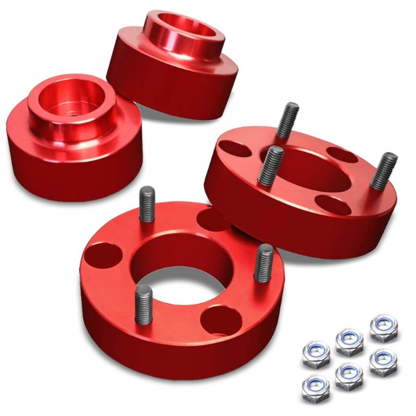 2"F/1.5"R Red Strut Top/Spring Leveling Lift Kit Spacer For 09-10 Dodge Ram 1500-Suspension-BuildFastCar