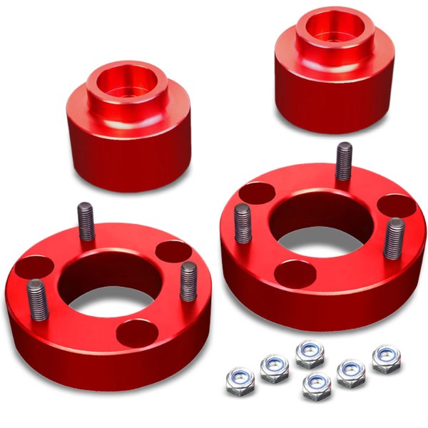 2" F/2" R Red Strut Top/Spring Leveling Lift Kit Spacer For 09-10 Dodge Ram 1500-Suspension-BuildFastCar