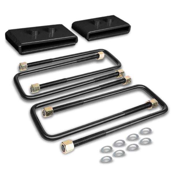 1&quot; Rear Black Leaf Spring Mount Leveling Lift Kit Blocks For 04-17 Ford F-150-Suspension-BuildFastCar