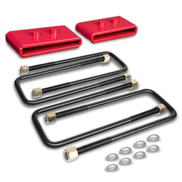 1&quot; Rear Red Leaf Spring Mount Leveling Lift Kit Blocks For 04-17 Ford F-150-Suspension-BuildFastCar