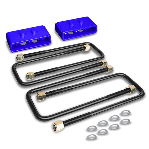 1.5" Rear Blue Leaf Spring Mount Leveling Lift Kit Blocks For 04-17 Ford F-150-Suspension-BuildFastCar