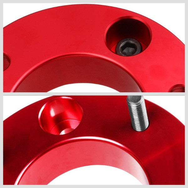 3" F/1" R Red Strut Top/Spring Mt Leveling Lift Kit Spacer/Block For 04-17 F-150-Suspension-BuildFastCar