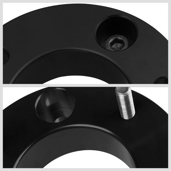 2"F/2"R Black Strut Top/Spring Mt Leveling Lift Kit Spacer/Block For 04-17 F-150-Suspension-BuildFastCar