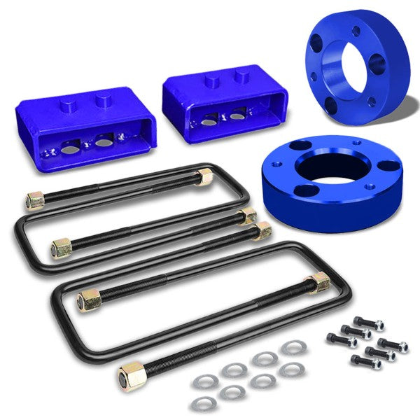 2" F/2" R Blue Strut Top/Spring Mt Leveling Lift Kit Spacer/Block For 04-17 F150-Suspension-BuildFastCar