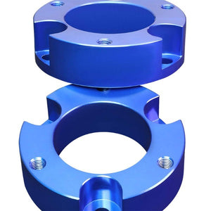2" Front Blue Strut Top Mount Leveling Lift Kit Spacer For 00-06 Toyota Tundra-Suspension-BuildFastCar