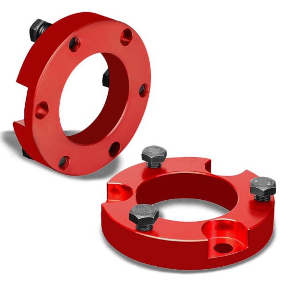 2&quot; Front Red Strut Top Mount Leveling Lift Kit Spacer For 00-06 Toyota Tundra-Suspension-BuildFastCar