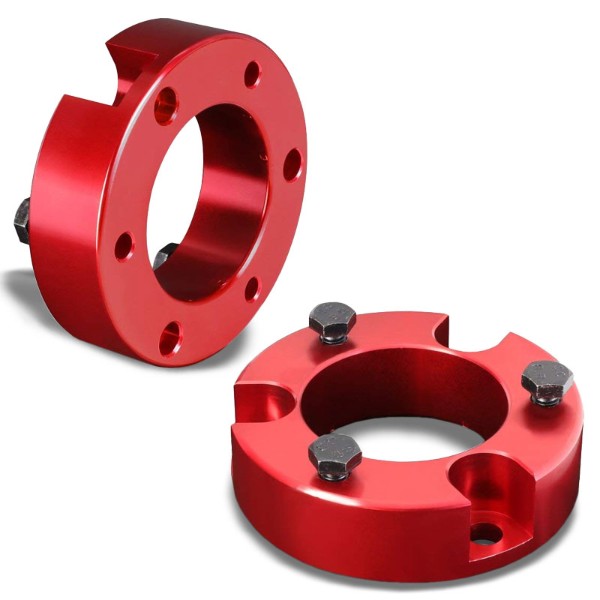 2.5" Front Red Strut Top Mount Leveling Lift Kit Spacer For 00-06 Toyota Tundra-Suspension-BuildFastCar