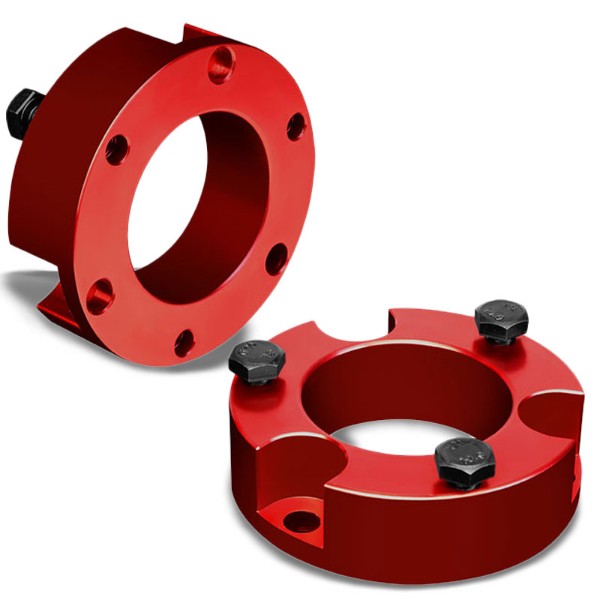 3&quot; Front Red Strut Top Mount Leveling Lift Kit Spacer For 00-06 Toyota Tundra-Suspension-BuildFastCar