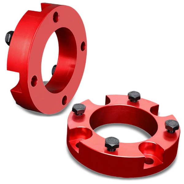 2&quot; Front Red Strut Top Mount Leveling Lift Kit Spacer For 07-18 Toyota Tundra-Suspension-BuildFastCar