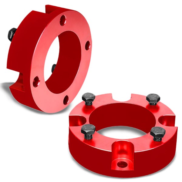 2.5" Front Red Strut Top Mount Leveling Lift Kit Spacer For 07-18 Toyota Tundra-Suspension-BuildFastCar