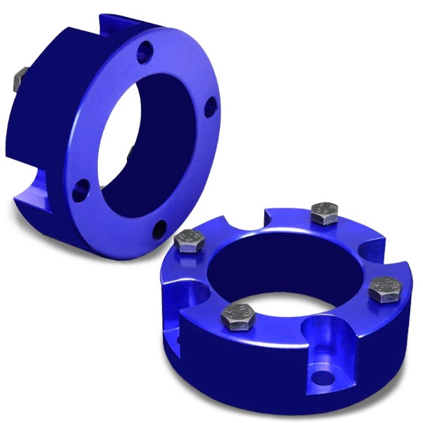 3" Front Blue Strut Top Mount Leveling Lift Kit Spacer For 07-18 Toyota Tundra-Suspension-BuildFastCar