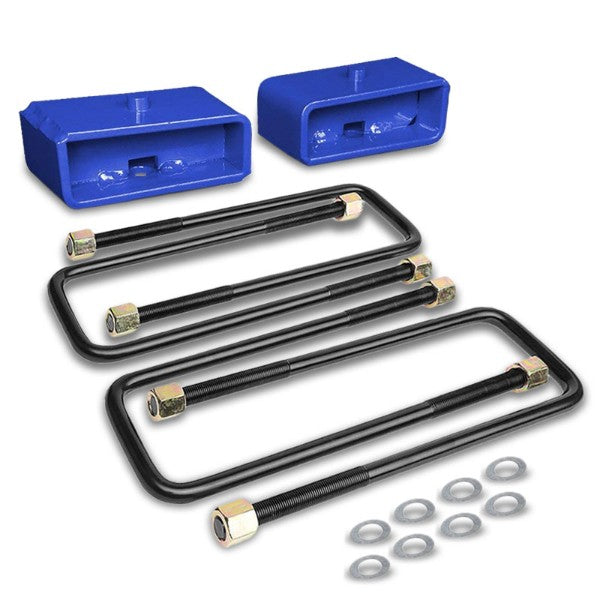 2" Rear Blue Leaf Spring Mount Leveling Lift Kit Block For 95-17 Toyota Tacoma-Suspension-BuildFastCar