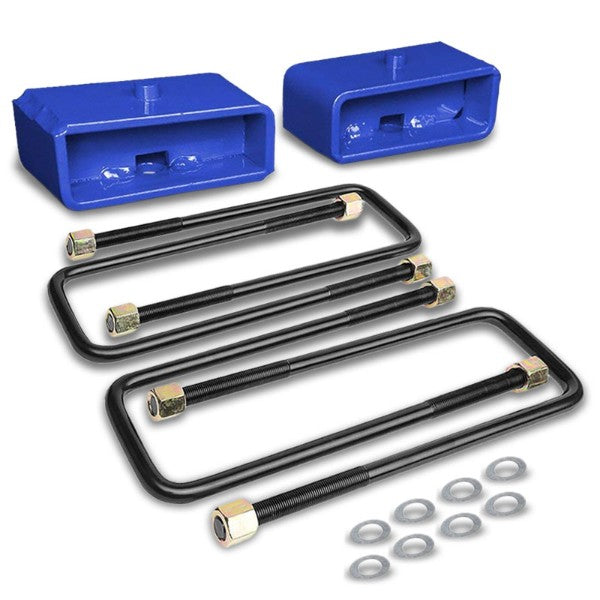 2&quot; Rear Blue Leaf Spring Mount Leveling Lift Kit Block For 00-17 Toyota Tundra-Suspension-BuildFastCar