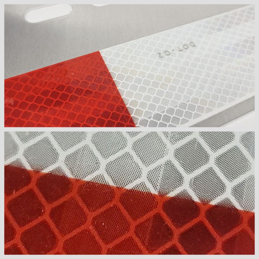 2x Fleet Engineers 033-04263 Shortie Reflective Conspicuity Plate BFC-RP-FLT033-04263-X2