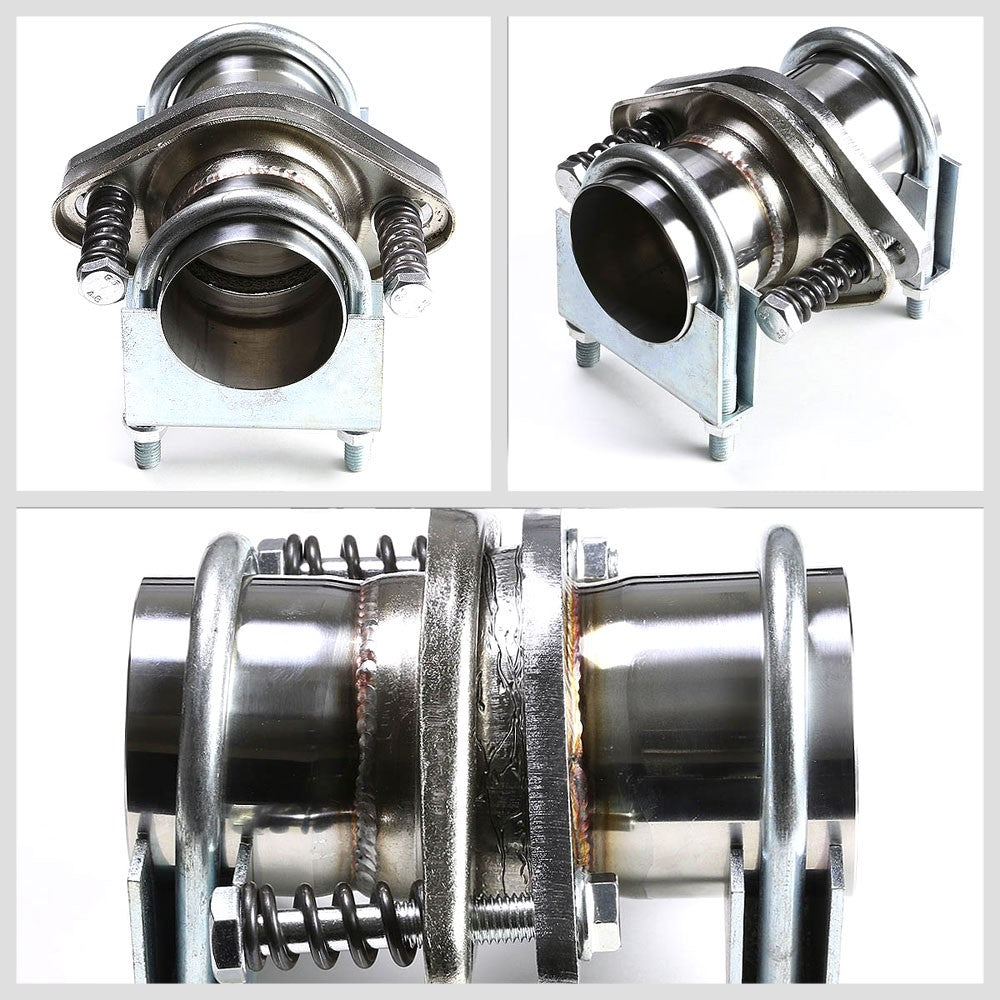 2.5 Inch Narrow Exhaust Band Clamps (2-Pack) - Stainless Steel Muffler Pipe Repair Clamps For Cars