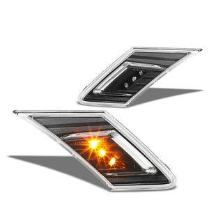 Chrome Amber Reflector Corner Light/Lamp Honda 92-95 Civic EG8 EG9 EH21 BFC-SML-LED-FRS13-BK