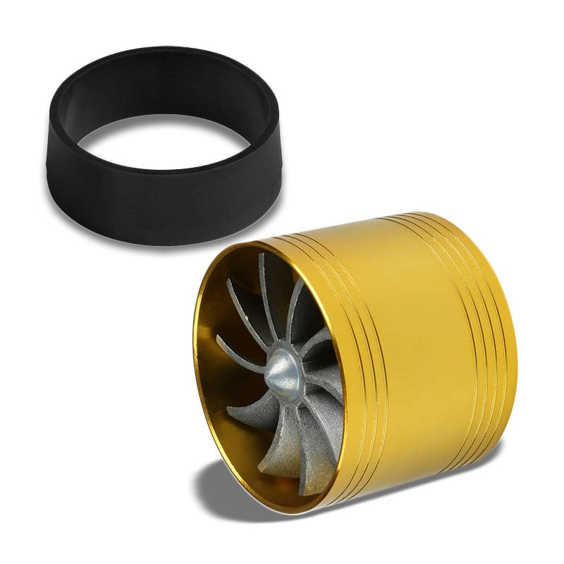 Gold 2.5"-2.9" Turbine Fan Intake/Turbo/Filter Turbonator Adaptor Fuel/Gas Saver-Performance-BuildFastCar