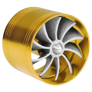 Gold 2.5"-2.9" Turbine Fan Intake/Turbo/Filter Turbonator Adaptor Fuel/Gas Saver-Performance-BuildFastCar