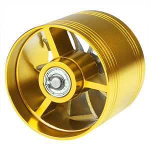 Gold 2.5"-2.9" Turbine Fan Intake/Turbo/Filter Turbonator Adaptor Fuel/Gas Saver-Performance-BuildFastCar