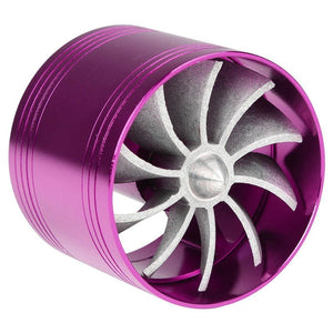 Purple 2.5-2.9" Propeller Turbine Fan Intake/Turbo/Filter Adaptor Fuel/Gas Saver-Performance-BuildFastCar