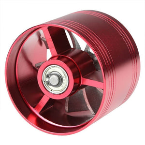 Red 2.5"-2.9" Cool Flow Propeller Turbine Intake Filter Adaptor Fuel/Gas Saver-Performance-BuildFastCar