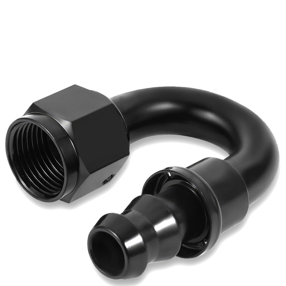 BFC-FIT-041-08-180-BK AN Fitting Push-on Hose End to AN Female BFC-FIT-041-08-180-BK