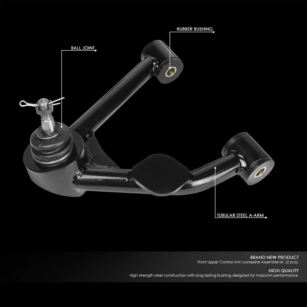 Front Upper Adjustable Black Control Arm For 64-72 Plymouth Valiant Duster Scamp-Wheel Alignment-BuildFastCar