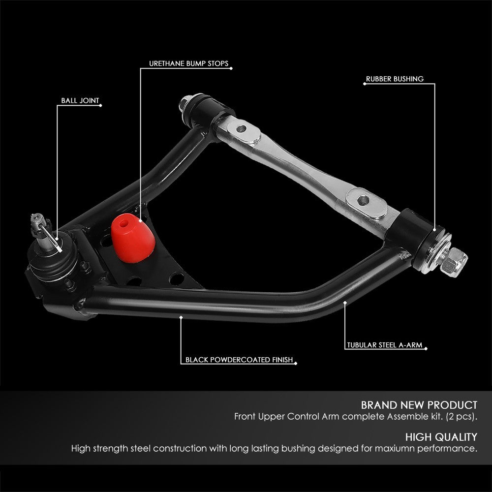 Black Steel Spherical Bushing Front Upper Control Arm For 67-69 Camaro/Firebird