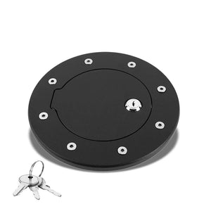 Black Bolt-On Gas Fuel Tank Door Cover Cap+Lock+Key For Hummer 03-09 H2 GMT913-Locks & Hardware-BuildFastCar